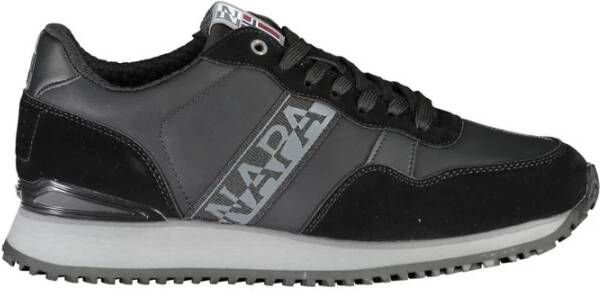 Napapijri Zwarte Contrastvetersneakers Black Heren