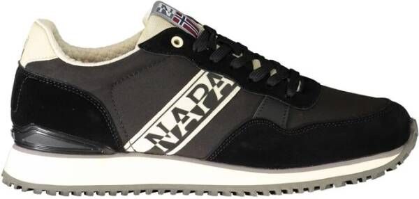 Napapijri Zwarte Polyester Sneaker met Contrastdetails Black Heren