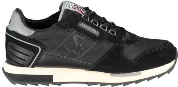 Napapijri Zwarte Sneakers met Gedurfde Contrasterende Veters Black Heren