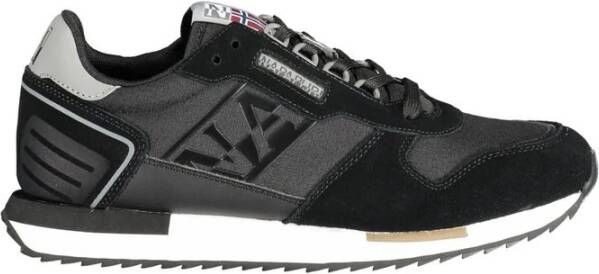 Napapijri Zwarte Logo Sneakers met Contrastdetails Black Heren