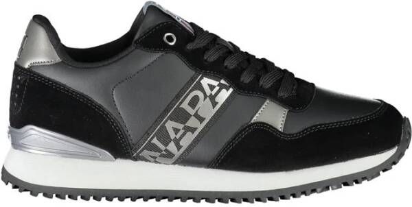 Napapijri Zwarte vetersneakers met contrastdetail Black Dames