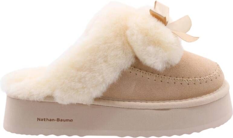 Nathan-Baume Stijlvolle Damesslippers Beige Dames