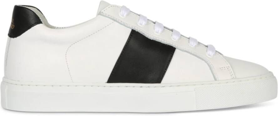 National Standard Handgemaakte Black Band Sneakers White Dames