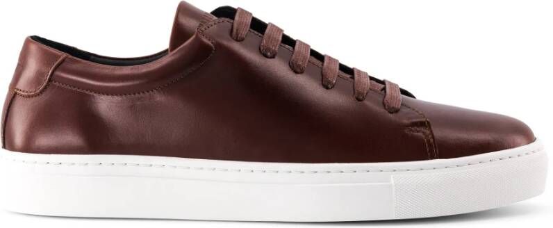 National Standard Handgemaakte Cognac Patina Sneakers Brown Heren