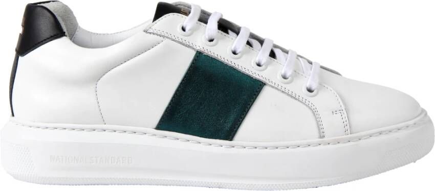 National Standard Handgemaakte Ethical Sneakers Wit Groen Multicolor Dames