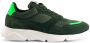 National Standard Handgemaakte Ethische Sneakers Kaki Fluo Green Heren - Thumbnail 1