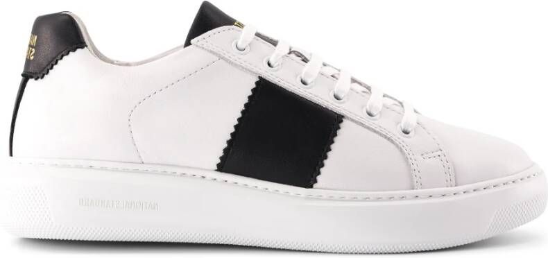 National Standard Handgemaakte Ethische Sneakers Wit Zwart White Dames