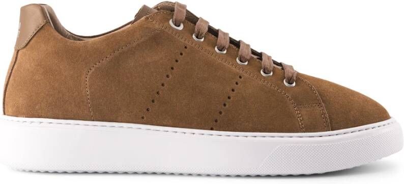 National Standard Handgemaakte Ethische Suède Sneakers Brown Heren