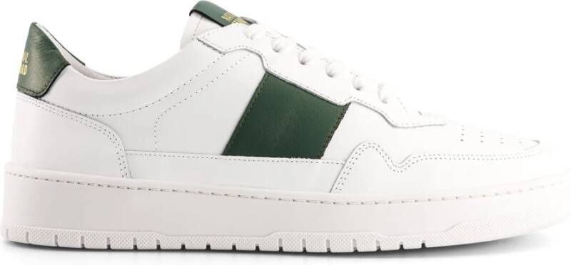 National Standard Handgemaakte Groene Band Sneakers White Heren