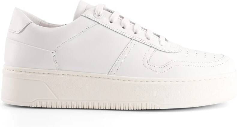 National Standard Handgemaakte Witte Monochrome Sneakers White Heren