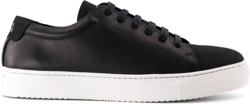 National Standard Handgemaakte Zwarte Nubuck Sneakers Black Heren