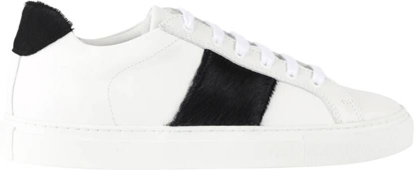 National Standard Handgemaakte Zwarte Pony Sneakers White Dames