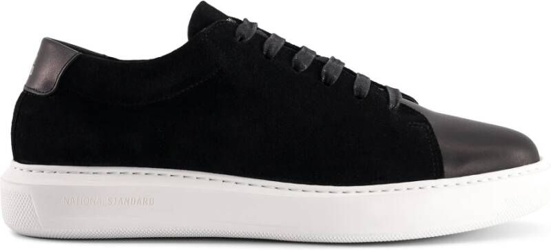 National Standard Handgemaakte Zwarte Suède Sneakers Black Heren