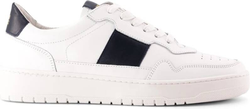 National Standard Met de hand vervaardigde Navy Band Sneakers White Heren