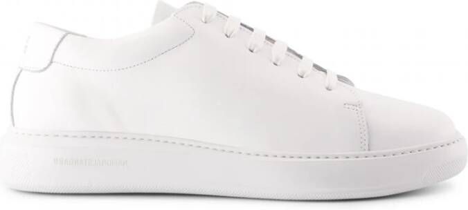 National Standard Handgemaakte Witte Monochrome Sneakers White Heren