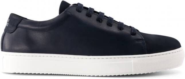 National Standard Handgemaakte Navy Nubuck Sneakers Blue Heren