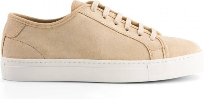 National Standard Handgemaakte Frost Suede Sneakers Beige Heren