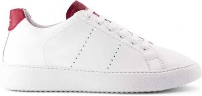 National Standard Handgemaakte Ethische Sneakers Wit Rood White Heren