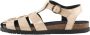 Nature Footwear Crème Leren Sandaal 1103-004-119 Beige Dames - Thumbnail 1