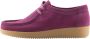 Nature Footwear Donkerbessen Suède Veterschoenen Purple Dames - Thumbnail 1