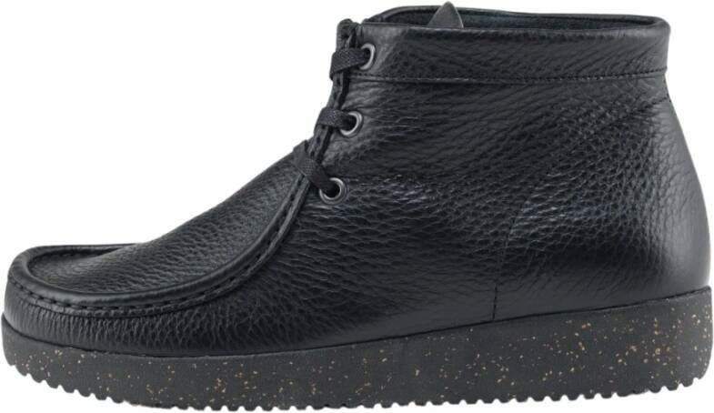 Nature Footwear Emma Leren Laars Zwart Black Dames