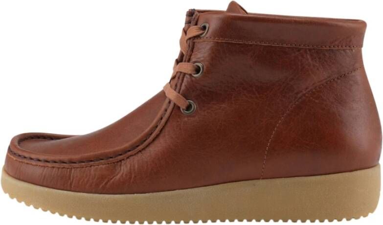 Nature Footwear Emma Leren Laarzen Cognac Brown Dames