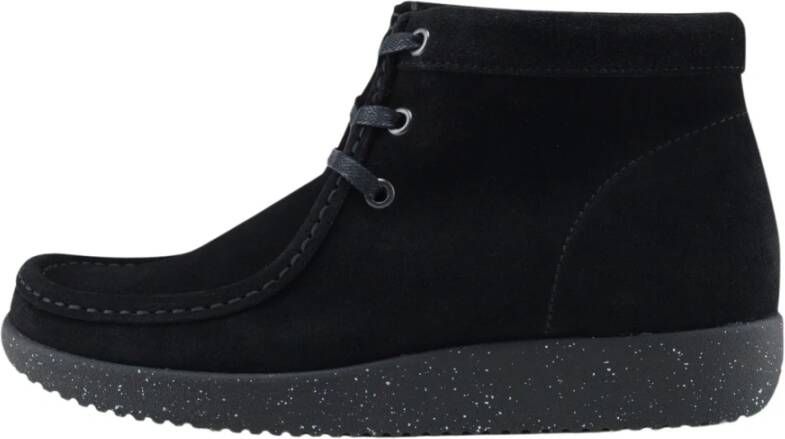 Nature Footwear Emma Suède Laars Zwart Black Dames