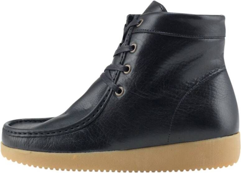 Nature Footwear Gevoerde Leren Laars Zwart Black Dames