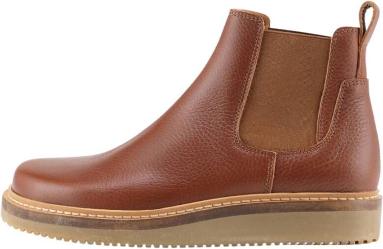 Nature Footwear Gry Leren Laars Cognac Stijl Brown Dames