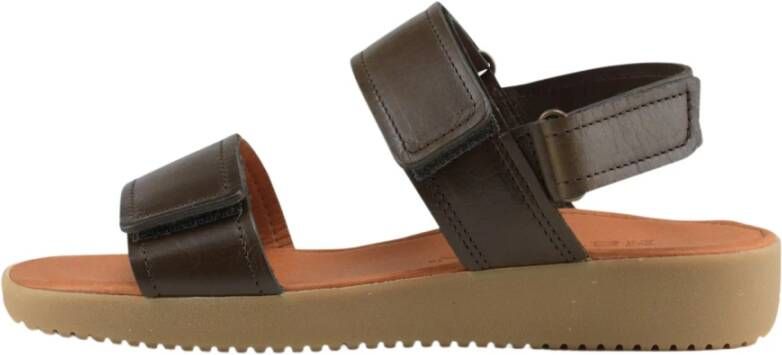 Nature Footwear Karen Sandal Pull Up Leather Green Dames