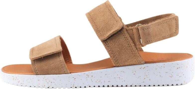 Nature Footwear Karen Suède Sandaal Toffee Beige Dames