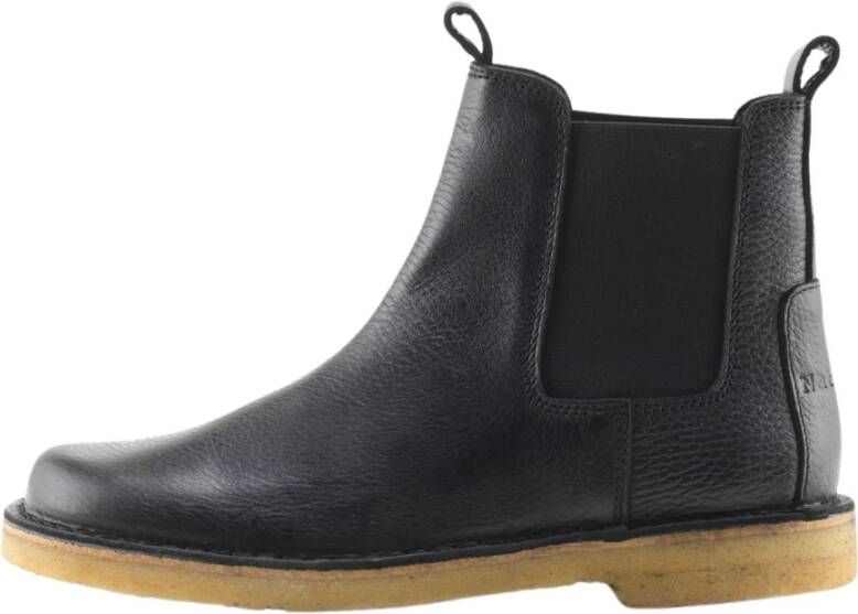 Nature Footwear Laura Leren Laars Zwart Black Dames