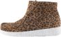 Nature Footwear Luipaardprint Suède Laars Brown Dames - Thumbnail 1