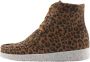 Nature Footwear Luipaardprint Suède Laars met Lamsvacht Voering Brown Dames - Thumbnail 1