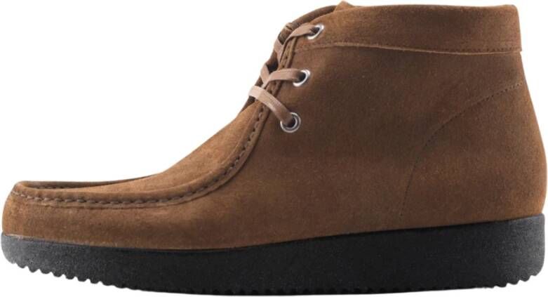 Nature Footwear Olie Suède Veterschoen Mahonie Brown Heren