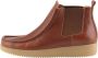 Nature Footwear Pull Up Leren Laars Cognac Brown Dames - Thumbnail 1