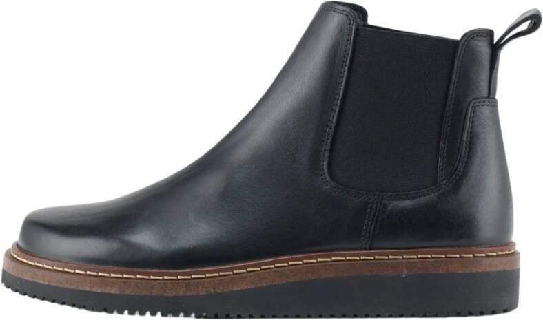 Nature Footwear Zwarte Leren Laars Gry Model Black Dames