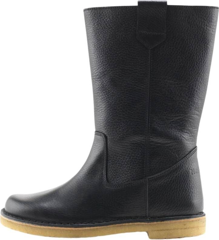 Nature Footwear Zwarte Leren Laars Luna 6008-051-002 Black Dames