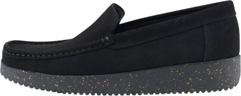 Nature Footwear Zwarte Suède Loafer 1021-028-002 Black Dames