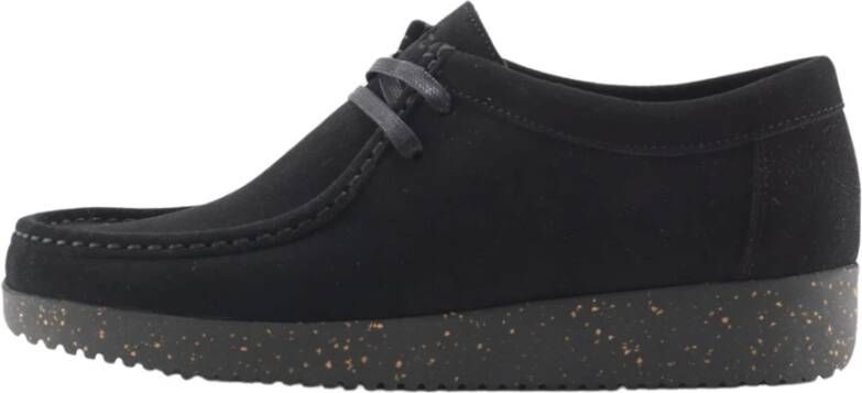 Nature Footwear Zwarte Suède Schoenen met Bijpassende Zool Black Dames