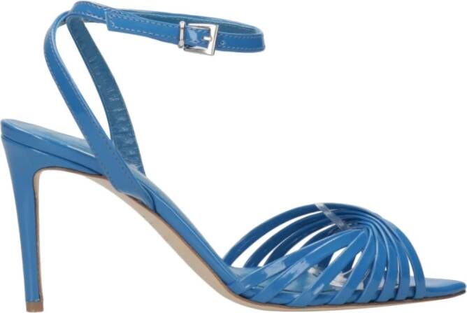 Ncub Blauwe Leren Sandalen met 12cm Hak Blue Dames