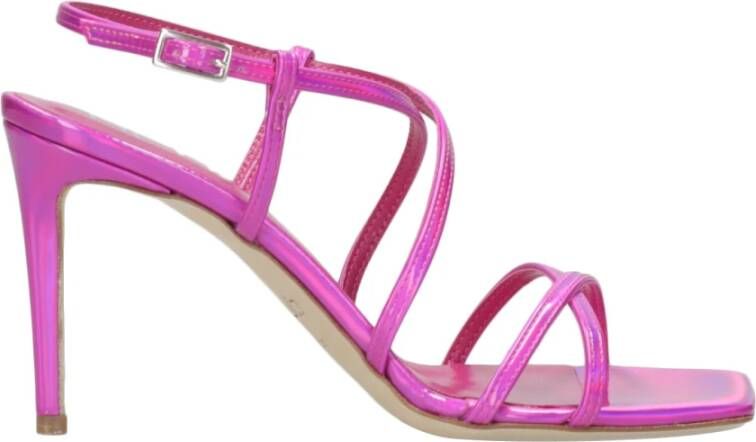 Ncub Fuchsia Patent Sandalen met Enkelband Pink Dames