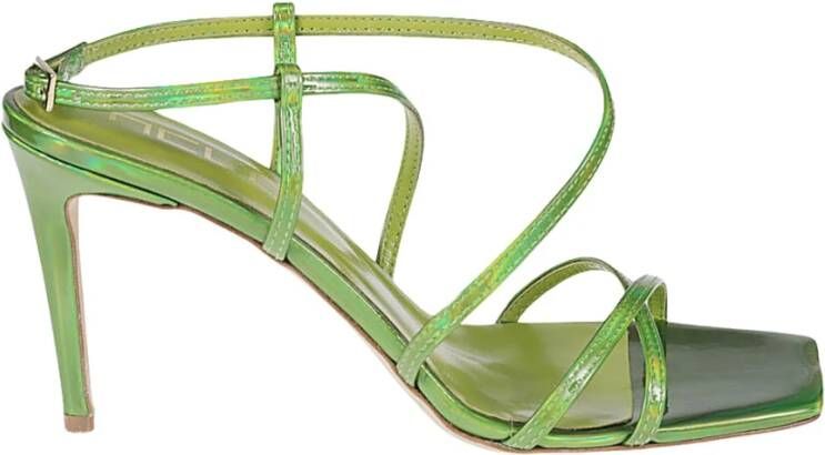 Ncub Groene Hak Sandalen Green Dames