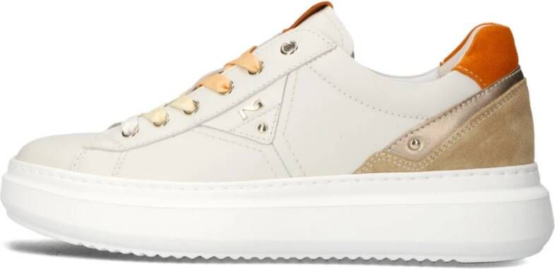 Nerogiardini Beige Chunky Sole Low Top Sneakers White Dames