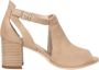 Nerogiardini Beige Leren Enkellaarzen met 7cm Hak Beige Dames - Thumbnail 22