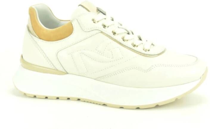 Nerogiardini Beige Logo Runner voor stijlvolle uitstraling Beige Dames