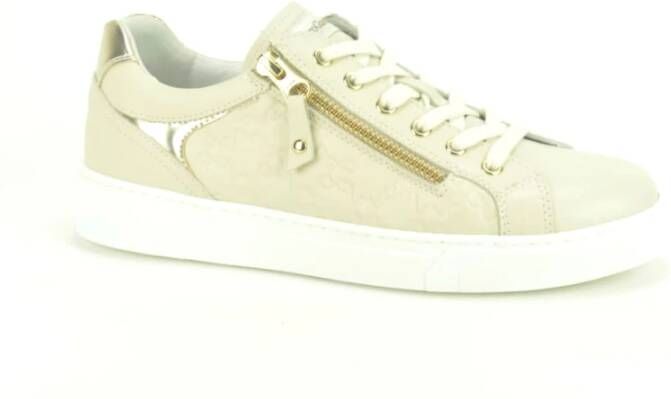 Nerogiardini Beige Print Sneaker Tiret Beige Dames