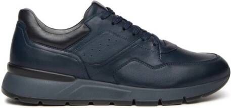 Nerogiardini Blauwe Leren Veterschoenen Blue Heren