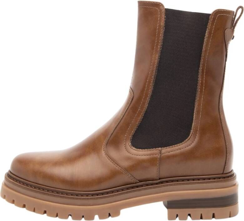 Nerogiardini Bruine Chelsea Boots met Elastische Inzetstukken Brown Dames