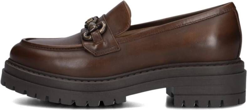 Nerogiardini Bruine Leren Loafers voor Dames Brown Dames